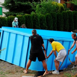 Fotogalerie - Instalace bazénů - Instalace nového plastového bazénu